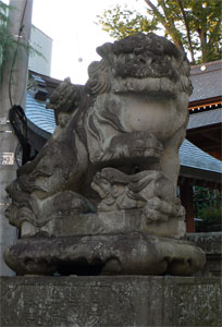 安積国造神社狛犬（吽形）