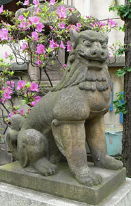 吉原神社狛犬（右）