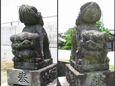 小見郷屋の熊野神社・狛犬