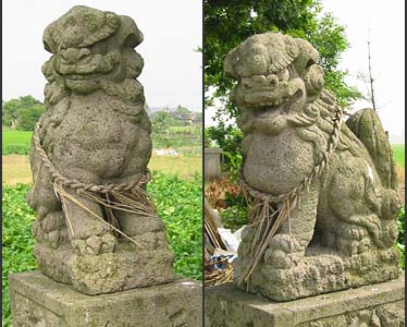 笠木の住吉神社狛犬