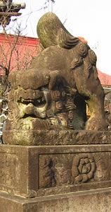 白山浦の菅原神社の狛犬