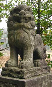 多岐神社狛犬阿像