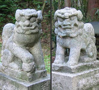 東保内の諏訪神社狛犬