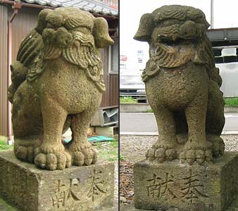 山田の八幡宮狛犬
