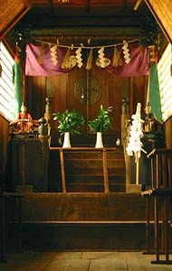 秋葉神社拝殿内部