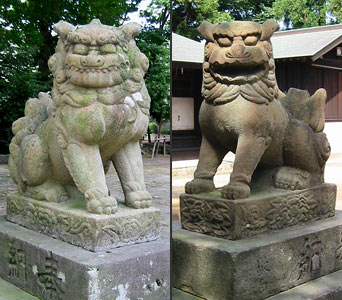 直江八幡宮狛犬