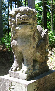 山岸の神明社狛犬