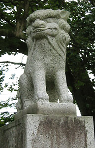 大久保の神明社狛犬