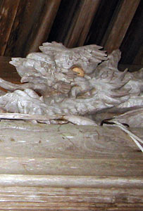 日吉神社拝殿の彫刻