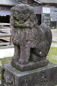 柿島の神明宮狛犬