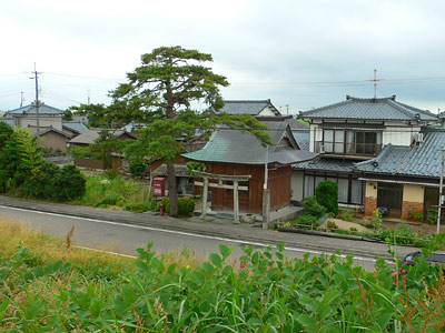 新潟市小杉の金刀比羅神社遠景