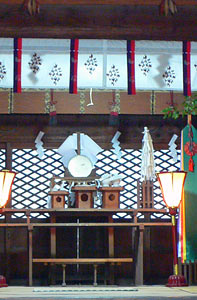 日枝神社拝殿内部