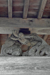 下山神社拝殿の装飾