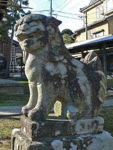 旗屋の諏訪社の狛犬