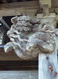 大和町黒土新田の神明社拝殿彫刻