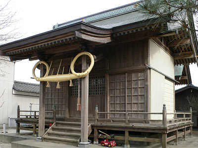 正庵の神明社拝殿