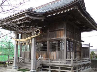 聖籠町山倉の神明社拝殿