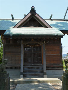 加茂市神明町の神明社拝殿正面