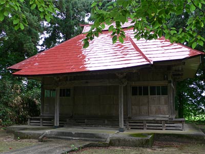 村上市中原の日吉神社社殿