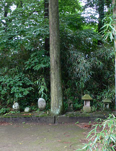 村上市中原の日吉神社境内の石祠
