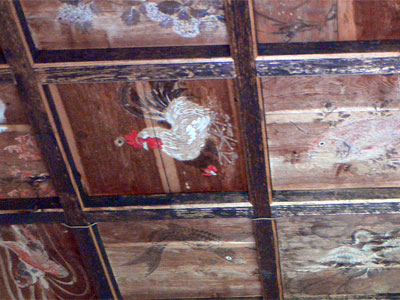 南魚沼市清水の十二神社社殿の天井絵
