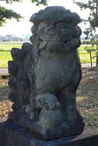 下和納の下和納神社境内狛犬（吽型）