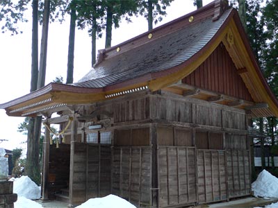 旧下田村棚鱗の八雲社社殿
