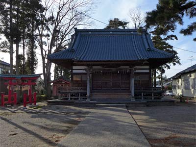 新津結の道祖神社社殿