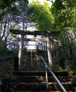 旧巻町稲島の八幡神社参道鳥居