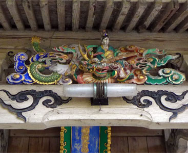 魚沼市和田戸の稲荷社社殿彫刻