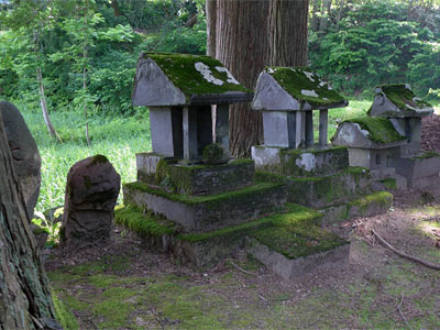上越市大島区菖蒲の諏訪神社境内の石祠
