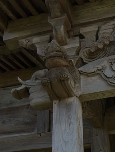 上越市安塚区須川の菱神社拝殿彫刻