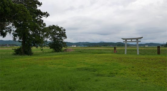旧大潟町高橋新田の神明宮境内からの眺望