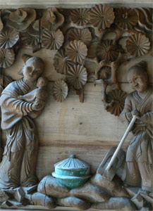 丸山八幡社楼門彫刻
