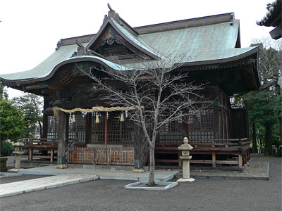 鶴崎の劔八幡宮拝殿