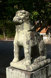 大在の住吉神社狛犬（阿像）