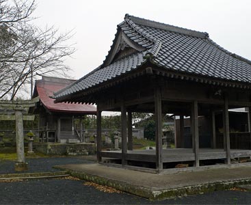 宇佐市上時枝の八幡神社社殿