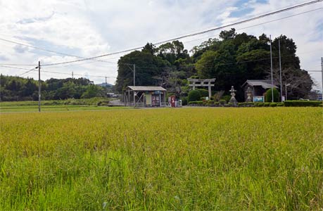 大分市木田の日吉神社遠景