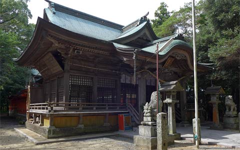 大分市木田の日吉神社拝殿